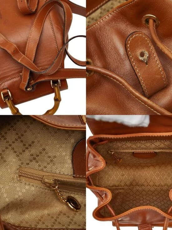 Gucci Bamboo Backpack 03 Brown Leather - Picture 9 of 10